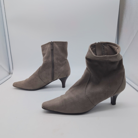 Apostrophe Carly Sz 7 Gray Heeled Boots - Picture 4 of 10
